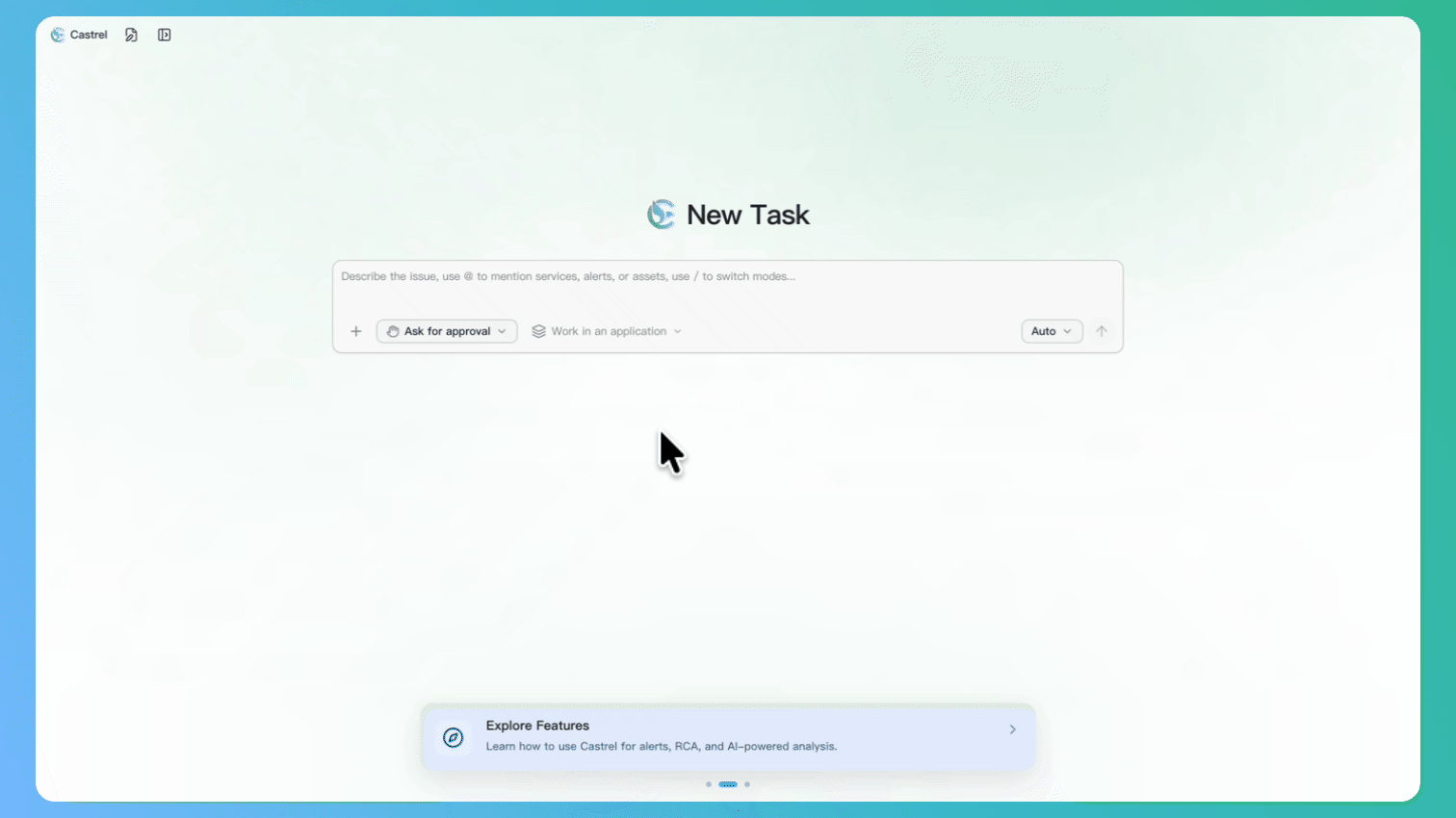 Executing a dashboard within a task