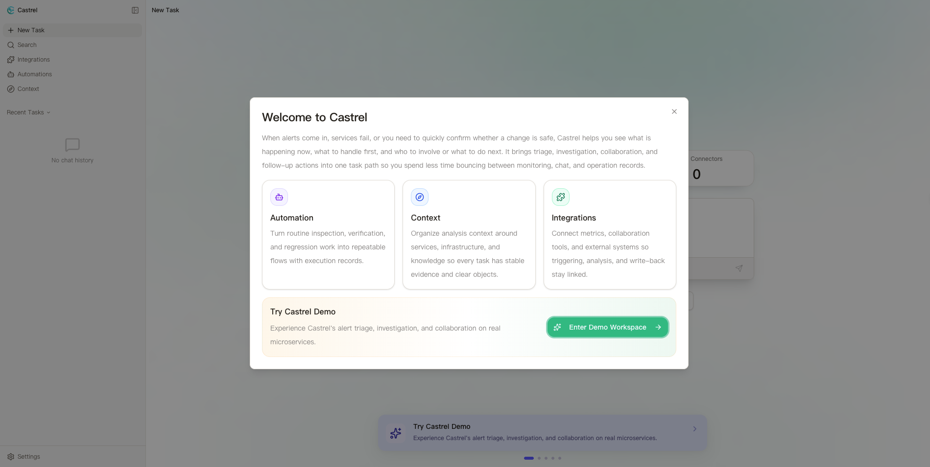 Demo Workspace Launch & Precise @Connector Object Reference