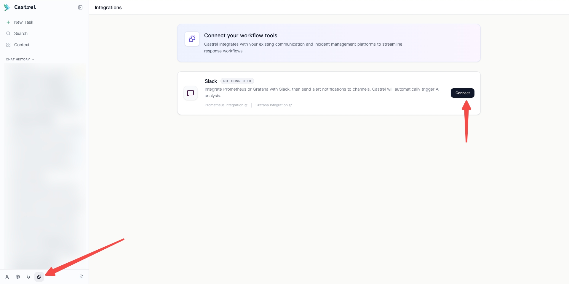 Integrations Page
